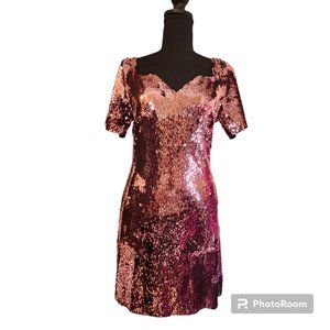 #025. NWT Pink Sequined Mini Dress-Zara